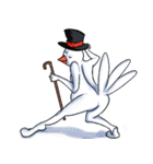 White Weird Man Bird（個別スタンプ：3）