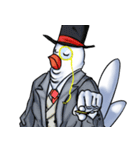 White Weird Man Bird（個別スタンプ：9）