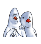 White Weird Man Bird（個別スタンプ：10）