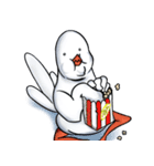 White Weird Man Bird（個別スタンプ：14）