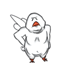 White Weird Man Bird（個別スタンプ：18）