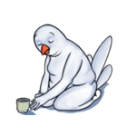 White Weird Man Bird（個別スタンプ：23）