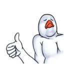 White Weird Man Bird（個別スタンプ：24）