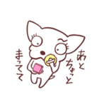 片眉！白いチワワンの恋人と使うスタンプ（個別スタンプ：30）