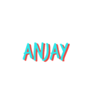 ANJAY TEXT（個別スタンプ：2）