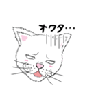 黙っていればわりかし美形の白猫です。（個別スタンプ：35）