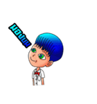 Cheerful blue head（個別スタンプ：1）