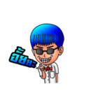 Cheerful blue head（個別スタンプ：24）
