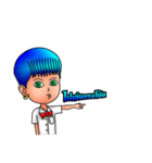 Cheerful blue head（個別スタンプ：27）