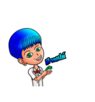 Cheerful blue head（個別スタンプ：28）