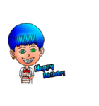 Cheerful blue head（個別スタンプ：29）