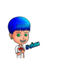 Cheerful blue head（個別スタンプ：30）