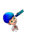 Cheerful blue head（個別スタンプ：33）