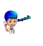 Cheerful blue head（個別スタンプ：37）