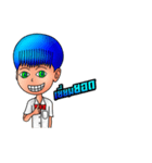 Cheerful blue head（個別スタンプ：40）
