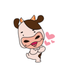 Lovely Happiness Cow（個別スタンプ：6）