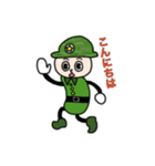 ゆるい感じのミリタリー君（個別スタンプ：1）
