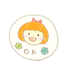 色鉛筆であいさつのスタンプ（個別スタンプ：2）