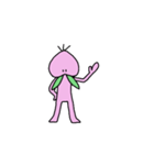 Cute Peach character（個別スタンプ：4）