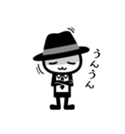 黒いハットの白いヤツ 2（個別スタンプ：17）
