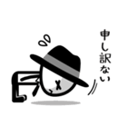 黒いハットの白いヤツ 2（個別スタンプ：28）