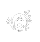 リアクションボブガール（個別スタンプ：3）