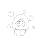 リアクションボブガール（個別スタンプ：4）