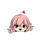 Big face girl_01（個別スタンプ：1）