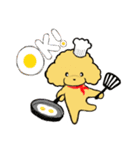 プードルカフェ 英語・日本語スタンプ（個別スタンプ：1）