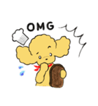 プードルカフェ 英語・日本語スタンプ（個別スタンプ：5）
