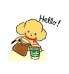 プードルカフェ 英語・日本語スタンプ（個別スタンプ：8）
