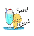 プードルカフェ 英語・日本語スタンプ（個別スタンプ：11）