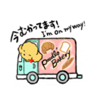 プードルカフェ 英語・日本語スタンプ（個別スタンプ：28）
