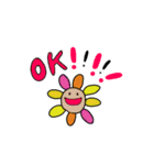 カラフルフラワー（個別スタンプ：1）