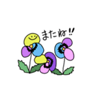 カラフルフラワー（個別スタンプ：9）