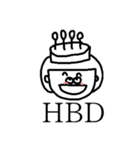 前髪女子（個別スタンプ：36）