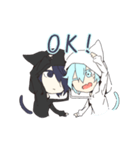 クロとシロ[日常]（個別スタンプ：7）