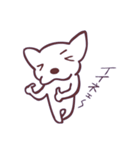 片眉！白いチワワンのありがちなスタンプ（個別スタンプ：5）