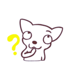 片眉！白いチワワンのありがちなスタンプ（個別スタンプ：22）
