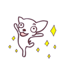 片眉！白いチワワンのありがちなスタンプ（個別スタンプ：36）