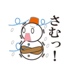 雪だるまと雪うさぎのスタンプ（個別スタンプ：1）