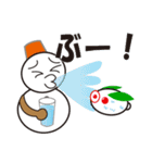雪だるまと雪うさぎのスタンプ（個別スタンプ：27）