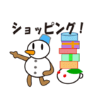 雪だるまと雪うさぎのスタンプ（個別スタンプ：35）