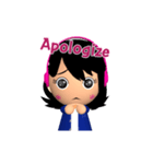 Sister Music 3D Eng（個別スタンプ：11）