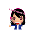 Sister Music 3D Eng（個別スタンプ：18）