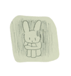 基本無表情ウサギ（個別スタンプ：4）