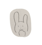 基本無表情ウサギ（個別スタンプ：15）