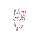 半笑いうさぎの日常（個別スタンプ：1）
