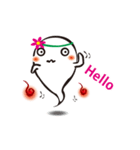 Cute ghost ＆ fireballs 2（個別スタンプ：4）