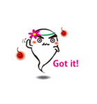 Cute ghost ＆ fireballs 2（個別スタンプ：21）